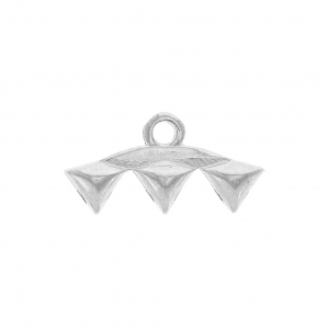 Cymbal - Embout pour tissage de perles GemDuo 16x8mm Vani III Argenté vieilli x1