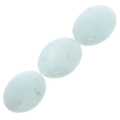 Perles en pierre gemme Amazonite olives plates 14x10 mm x5