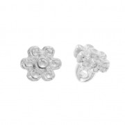 Cymbal - Perle fleur pour Rocaille Miyuki 8/0 - 5 mm Amoudi Arg vieilli x1|raw }}