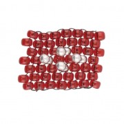 Cymbal - Perle boule métal pour Rocaille Miyuki 8/0 - 3x5.1mm Elasa Arg vieilli x1