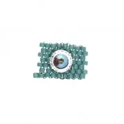 Cymbal -Perle métal pour Miyuki Delica & Rocaille 11/0 -6mm Loutro Arg vieilli x1