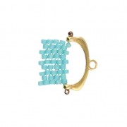 Cymbal - Embout pour tissage de perles Miyuki Delica 11/0 15 mm Fres II Doré à l'or fin x1