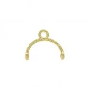 Cymbal - Embout pour tissage de perles Miyuki Delica 11/0 12mm Skaloti II Doré à l'or fin x1