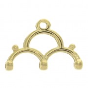 Cymbal - Embout pour tissage de perles Rocaille Miyuki 8/0 19 mm Lakos III Doré à l'or fin x1