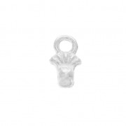 Cymbal-Embout de finition pour perles Rocaille Miyuki 8/0 4x7mm Pilos Arg Vieil x1|raw }}