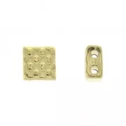 Cymbal Bead Substitute - Perle métal Tila Beads 5x5x2.4 mm Parasporos Doré à l'or fin x1
