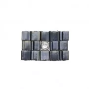 Cymbal Bead Substitute -Perle en métal Tila Beads 5x5x2.4mm Peponas Arg Vieilli x1