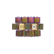 Cymbal Bead Substitute - Perle en métal Tila Beads 5x5x2.4 mm Peponas Doré à l'or fin x1