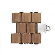 Cymbal Bead Endings - Embout de finition pour Tila Beads 7x5mm Piperi Arg vieil x1