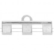 Cymbal - Embout pour tissage de perles Tila Beads 25x10 mm Piperi III Arg vieil x1