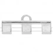 Cymbal - Embout pour tissage de perles Tila Beads 25x10 mm Piperi III Arg vieil x1