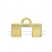 Cymbal - Embout pour tissage de perles Tila Beads 15x10 mm Piperi II Doré à l'or fin x1