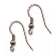 Crochets d'oreilles boules 21 mm cuivré vieilli x6