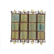 Cymbal Side Bead - Perle en métal pour Tila Beads 2.5x5mm Tourkou Arg vieilli x1