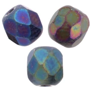 Jet - Facettes 4 mm Jet Green Iris x50 Facettes 4 mm Jet Green Iris x50