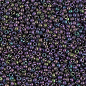 Rocaille Miyuki 11/0 2019 - Metallic Eggplant Iris Mat x8g