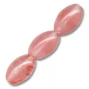 Perles olive Imitation pierre gemme Strawberry Quartz / Quartz Fraise 12x8 mm x5