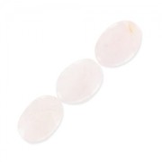 Perles en pierre gemme Quartz Rose olives plates 14x10 mm x5|raw }}