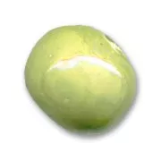 Perle en céramique 15 mm Vert pomme irisé