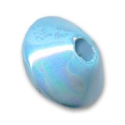 Toupie en céramique 18 mm Bleu clair irisé