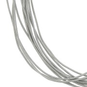 Cordon cuir 1 mm Gris Argenté x 3 m