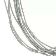 Cordon cuir 1 mm Gris Argenté x 3 m