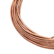 Cordon cuir 1.3 mm - Bronze Métallisé x2.95m