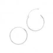 Mini créoles 12mm - Fil 1.1 mm - Placage Argent fin x2