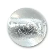 Perles rondes Feuille d'Argent 12 mm Crystal x4