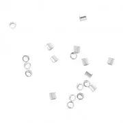 Tubes à écraser 1.1x1.2 mm - Placage Argent fin x100