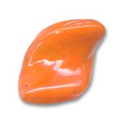 Perle torsadée 30x20 mm Orange x1