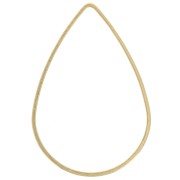 Anneau de montage et tissage goutte 25x17 mm en laiton brut x1|raw }}