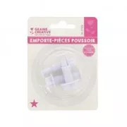 3 emporte-pièces poussoir pour pâte polymère - Etoiles 9-14-19 mm