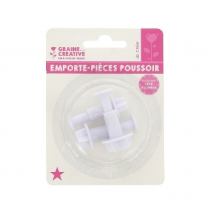 3 emporte-pièces poussoir pour pâte polymère - Etoiles 9-14-19 mm