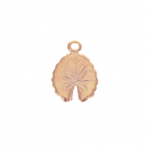 Breloque / Pendentif feuille de nénuphar en laiton 9x13 mm Doré Rose x1