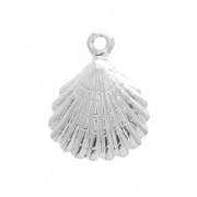 Breloque / Pendentif coquillage pour la création de bijoux DIY 13x18 mm Argenté x1|raw }}