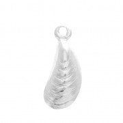 Breloque / Pendentif coquillage moule pour création de bijoux 6x15 mm Argenté x1