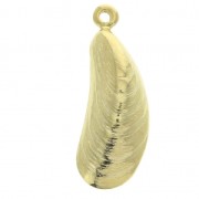 Breloque / Pendentif coquillage moule 9x26 mm Doré à l'or fin x1|raw }}