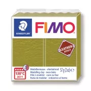 Pâte Fimo effet cuir 57gr Olive (n°519)