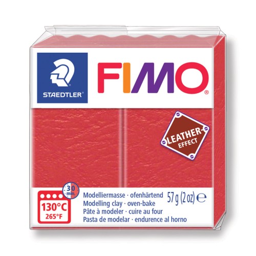 Pâte Fimo effet cuir 57gr Pastèque (n°249)