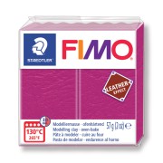 Pâte Fimo effet cuir 57gr Baie Magenta (n°229)|raw }}