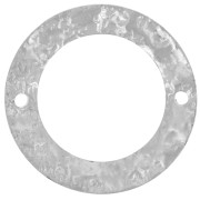 Anneau de montage et tissage martelé 21 mm 2 trous Rhodié x1|raw }}