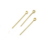 Clous tête ronde 25x0.7 mm souple doré x50|raw }}