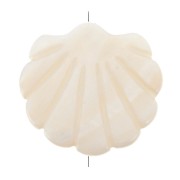 Perle Coquillage 28x27.5 mm en Nacre - Blanche x1|raw }}