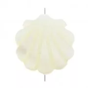 Perle Coquillage en Nacre Blanche 14.5 mm pour la création de bijoux fantaisie x1