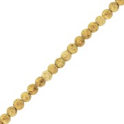 Perles Rondes 4 mm en Pierre de Lave teintée - Jaune x20
