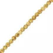 Perles Rondes 4 mm en Pierre de Lave teintée - Jaune x20