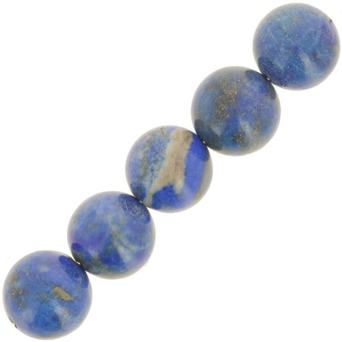 Perles rondes en pierre gemme Lapis Lazuli 10 mm x5