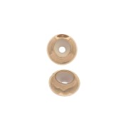 Perle stoppeur en laiton 3.1x5.7 mm avec un trou de 1.2 mm Doré rose x1|raw }}