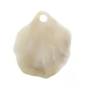 Pendentif coquillage en acétate de cellulose 14x17mm effet naturel Beige/Marron x1
